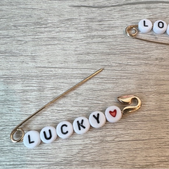 ASOS Beaded Safety Pin Earrings - Picture 3 of 4